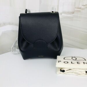 Black Leather Backpack